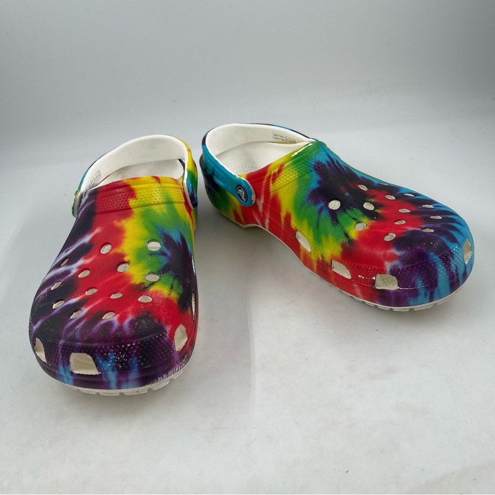 Crocs Men’s Classic Tie Dye Classic Slip-On Clog Mule Shoe - Size 11 Men’s - Picture 6 of 11